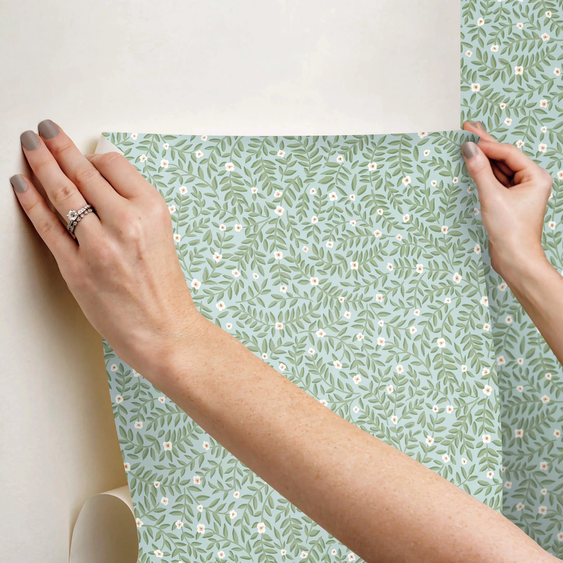 Rifle Paper Co. Elodie Peel & Stick Wallpaper - Light Blue - Image 3
