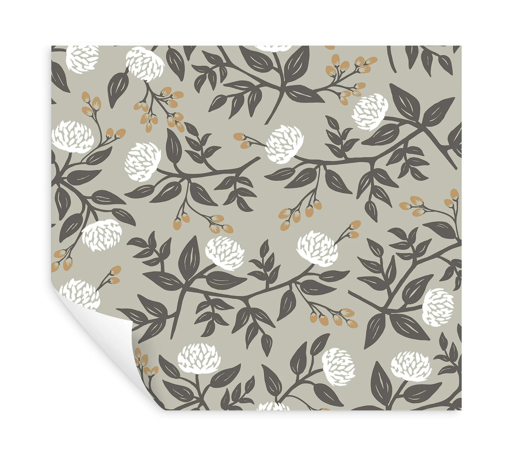 Rifle Paper Co. Peonies Peel & Stick Wallpaper - Smoke - Image 5
