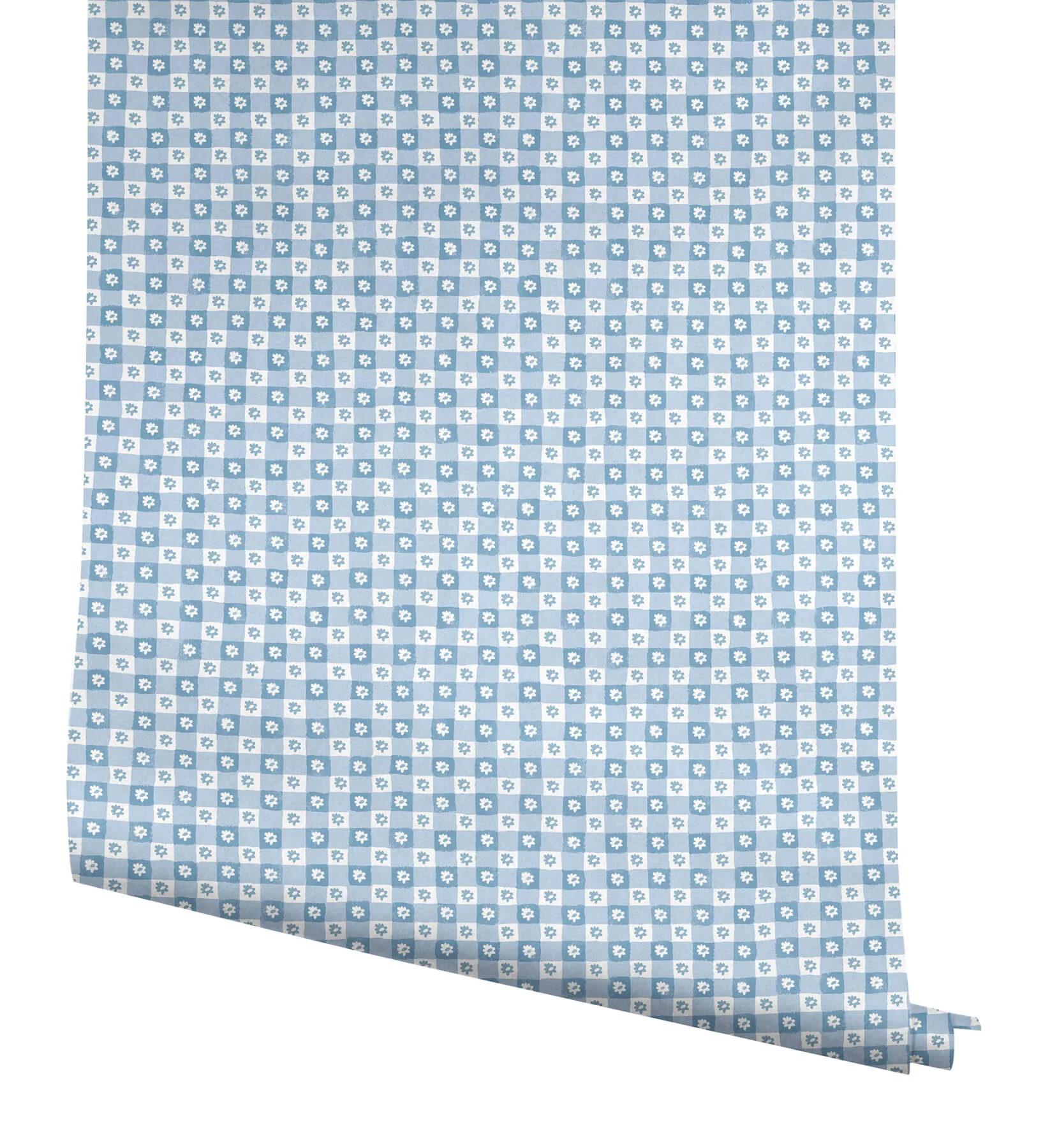 Rifle Paper Co. Daisy Gingham Peel & Stick Wallpaper - Blue - Image 4
