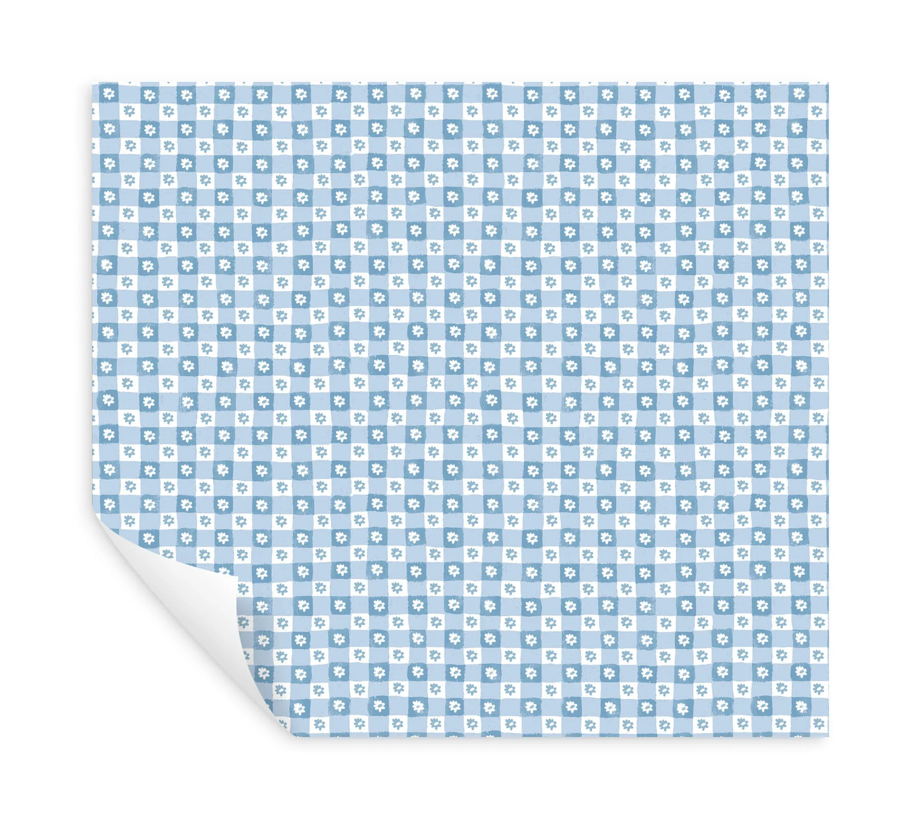 Rifle Paper Co. Daisy Gingham Peel & Stick Wallpaper - Blue - Image 5