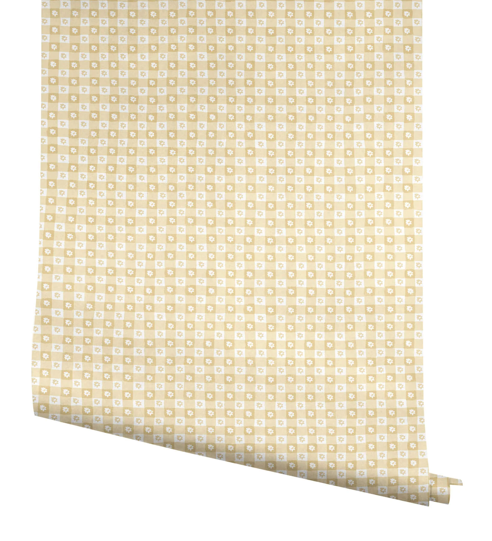 Rifle Paper Co. Daisy Gingham Peel & Stick Wallpaper - Gold - Image 4