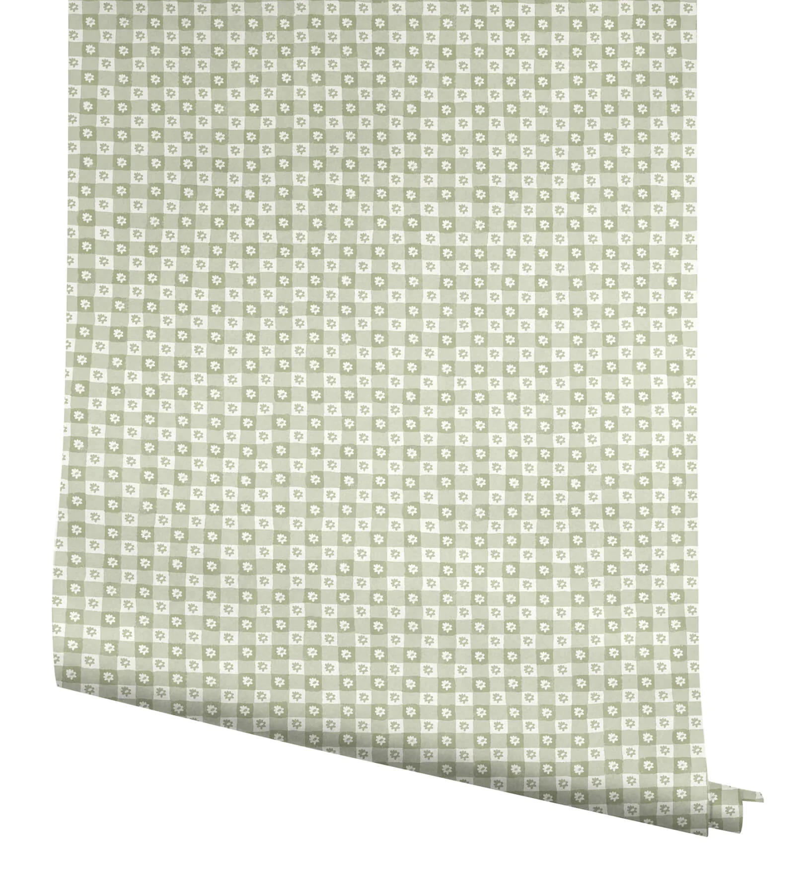 Rifle Paper Co. Daisy Gingham Peel & Stick Wallpaper - Green - Image 4